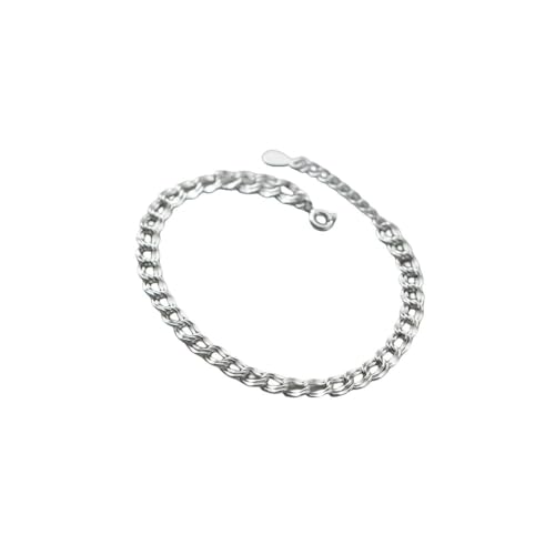 LerijN Silber Armband,Zierliche Damen-Silberarmbänder S925 Silber Ringschnalle Panzerkette Armband Armreif Verstellbares Silberarmband Schmuck Geschenke für Frauen von LerijN