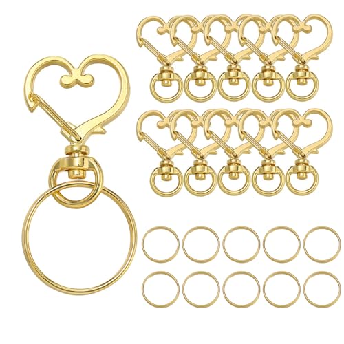 10pcs Herzförmige Wirbelsäule Haken Mit Schlüsselringen Schlüsselbund Liefert Schmuckzubehör Für Handcraft Enthusiasten 10pcs Herzförmige Wirbelsäule Haken Mit Schlüsselringen Schlüsselbund Liefert Schmuckzubehör Für Handcraft Enthusiasten von Lerpwige