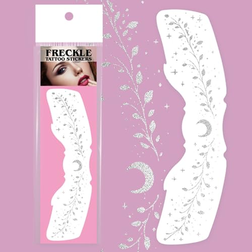 5 Blätter Glitzerte Sommersprossen Gesicht Tätowieren Musikfestival Make Up Aufkleber Langlebig Vorübergehende Vorübergehende Körperkunst Für Event von Lerpwige