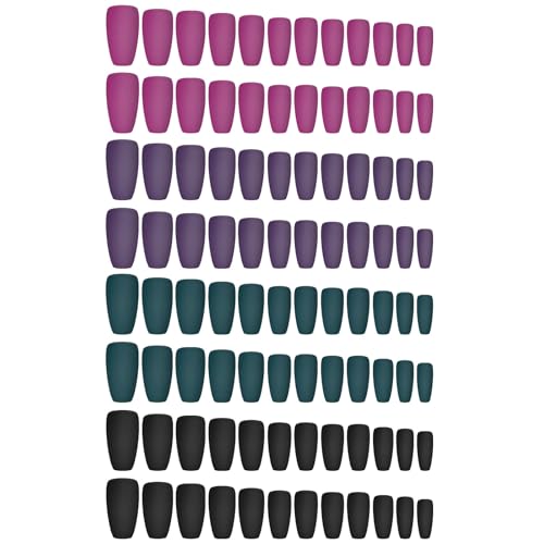 96pcs Farbenfrohe Matte Ballett Mittlere Künstliche Nägel Full Nägel Tipps Für Frauen Mädchen Täglich Tragen Einfach Zu Auftragen von Lerpwige