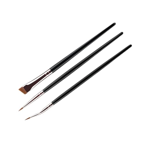 Abgewinkelte Eyeliner-Pinsel mit feiner Spitze und Holzgriff, Make-up-Pinsel für detaillierte Looks, geeignet für verschiedene Anlässe von Lerpwige