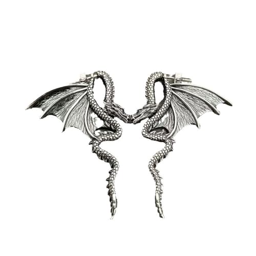 Auffällige Drachenohrringe Ohrschmuck Entfernbare Ohrstollen Stilvolle Dunkle Drachenohrringe Für Partys Und Aufführungen von Lerpwige