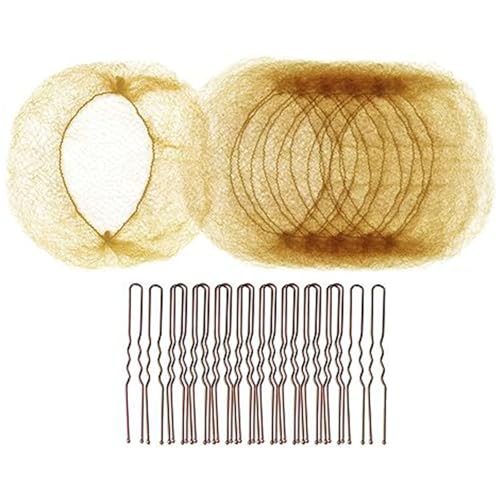 Ballettbrötchen Haarnetz Set Für Frauen Und Mädchen 20 Unsichtbare Elastische Netzhaarzähne Mit 50 U Förmigen Haarstiften Für Tanz von Lerpwige