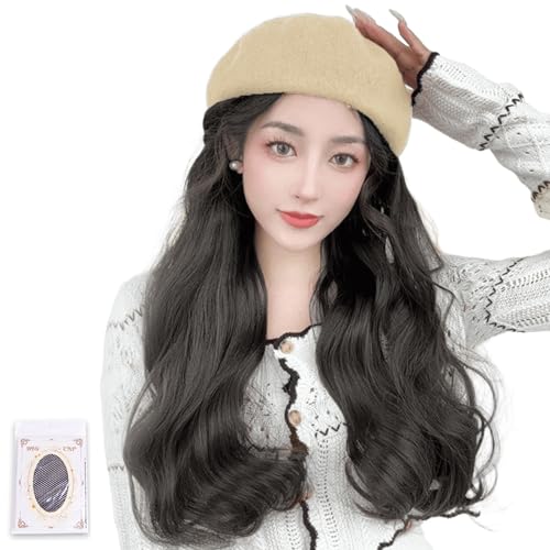 Beliebte Kuppelkappen Mit Langen Lockigen Haarperücken Für Frauen Teens Cosplay Kostüm Haarperücken Frisur Dome Caps Headcover von Lerpwige