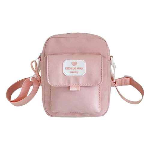 Damen-Umhängetasche, stilvolle Handytasche, japanischer Stil, Umhängetasche, kleine Geldbörse, einfarbig, Kuriertasche für den täglichen Gebrauch, Kuriertasche, japanischer Stil, einfarbig, Crossbody von Lerpwige