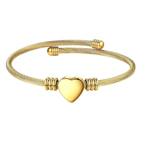 Edelstahl Kabel Herz Armband Stilvolle Legierung Schmuck Für Frauen Modische Verstellbare Kette Tägliche Verschleiß Trend Herz Schmuckgeschenk Sie von Lerpwige