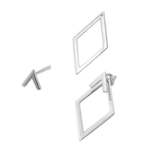 Einfache Und Elegante Bolzen Elegante Doppeldiamanten Ohrringe Ohrzubehör Perfekt Für Arbeit Oder Ungezwungene Outfits Leichte Ohrringe von Lerpwige