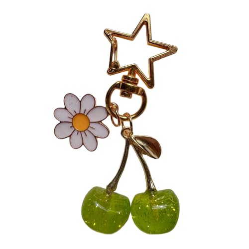 Elegante Kirschen Und Blütenschlüsselreiter Leichter Beutel Charm Fruit Anhänger Keychain Accessoire Für Den Täglichen Gebrauch Und Partys von Lerpwige