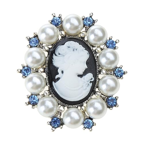 Fashion Pearl Lady Vintage Cameo Victorian Wedding Party Brosche Pin Emaille Pin Set Set von Lerpwige