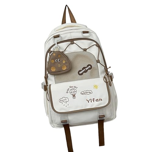 Gelegenheitsbuchbeutel Mit Münze Geldbeutel Großer Kapazität Student Reise Daypack Kontrastfarbe Rucksack Für Junior High Girls von Lerpwige