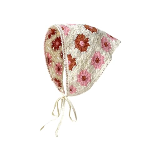 Häkelbanda Kerchief Haarschal Gestrickte Haarschalte Binden Sie Blumenschreiber Dreieckskopf Schal Für Frauen Zurück von Lerpwige