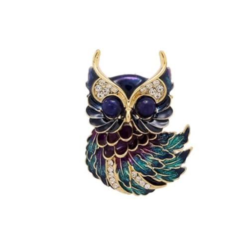Handwerklich Gefertigter Eulennadel Juwely Mit Lebendigem Tropföl Inlay Sturdy Metal Construction Unisex Fashion Accessoire Owl Brosche Geburtstagsgeschenk von Lerpwige