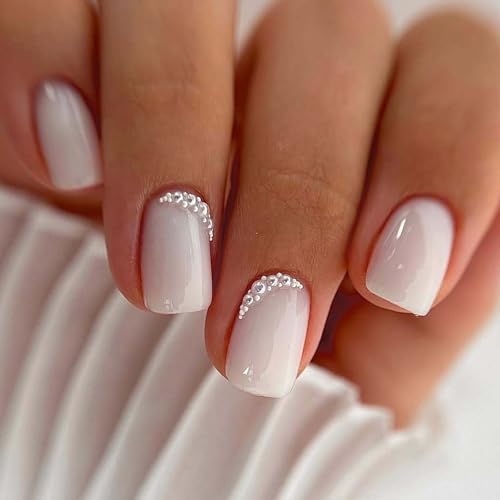 Hochglänzende Presse Auf Nägeln Kurzquadratische Falsche 24 Pcs Voll Abdeckt Acrylkünstigmaniküre Für Frauen Und Mädchen Maniküre Nagelzubehör von Lerpwige