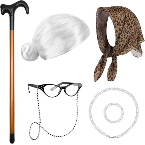 Kinder 100 Tage Feier Grandma Kostüm Kleider Rollenrollen Outfit Für Cosplay Event von Lerpwige