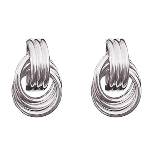 Kleine Hoops Ohrringe Gold Silber Geometrische Designs Tragbares Schmuckzubehör Für Trendige Damen Moderne Lookstile Statement Ohrringe von Lerpwige