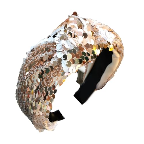 Knotted Stirnband Schimmernde Pailletten Französisches Haarband Für Frauen Mädchen Täglich Gebrauch von Lerpwige