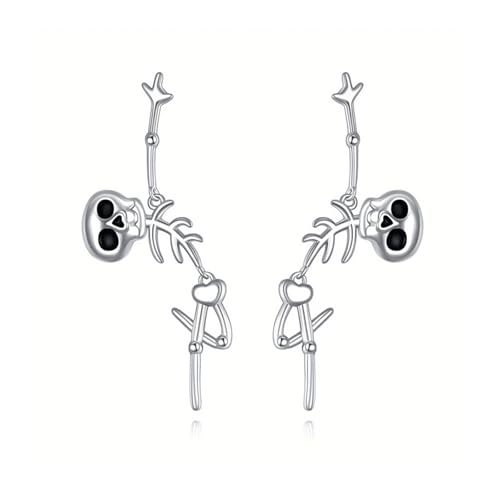 Kreativer Schädelohrringe Gothic Schmuck Für Frauen Einzigartige Halloween Geschenk Zubehör Für Partys Und Tägliche Tragen Vielseitiger Kostümschmuck von Lerpwige