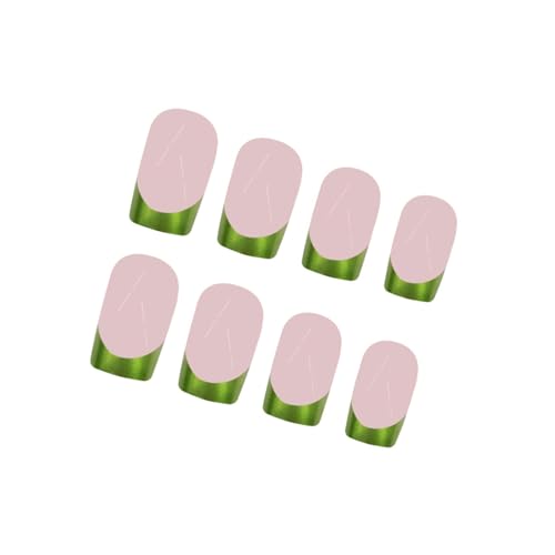 Kurze quadratische Nägel, künstliche Nägel, zum Aufkleben, zum Aufkleben, künstliche Nägel für Damen und Mädchen von Lerpwige