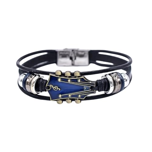 Lederarmband Armband Elegantes Handgelenk Schmuck Mehrschichtige Armband Alltagsnarmband Geeignet Für Verschiedene Rockmusik von Lerpwige