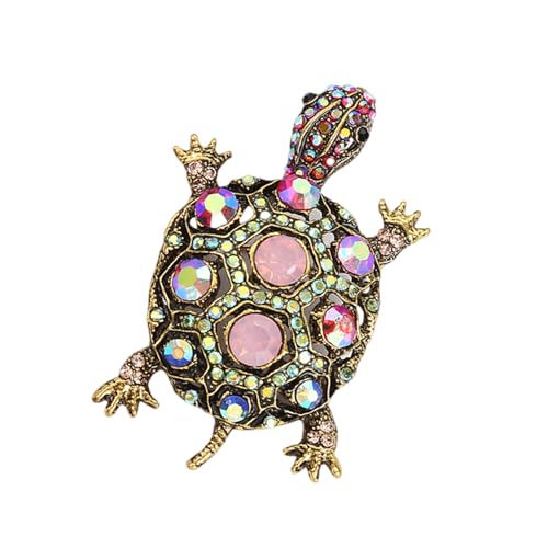 Legierungsschildkröten Broschen Mit Funkelnden Strasssteinen Frauen Modische Stifte Unisex Tierschmuck Für Partys Und Tägliche Verwendung von Lerpwige