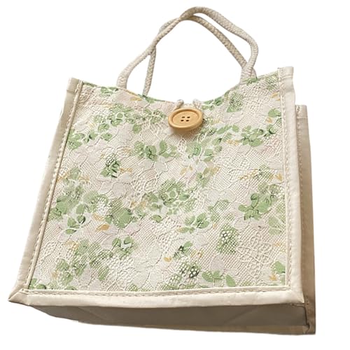 Leichte Mode Stofftasche Tasche Mit Blumenmuster Süße Top Handtasche Für Schülertasche Alltag Essentielles Koreanischer Stil Geldbeutel von Lerpwige