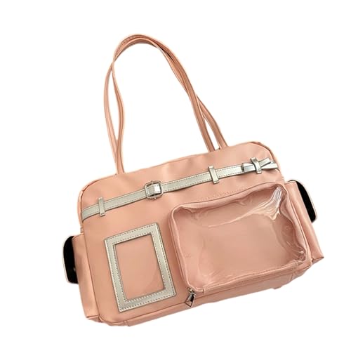 Leichte PU-Umhängetasche im Anime-Design, mit ergonomischem Gurt und mehreren Taschen, Rucksack für Bücher, Zubehör, PU-Umhängetasche, B, One Size von Lerpwige