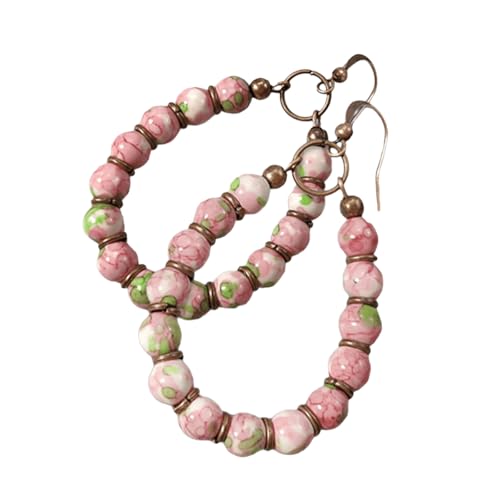 Leichte Und Farbenfrohe Natursteinohrringe Elegant Perlen Ohrhänger Accessoire Ideal Für Partys Und Musikveranstaltungsfestival Statement Ohrringe von Lerpwige