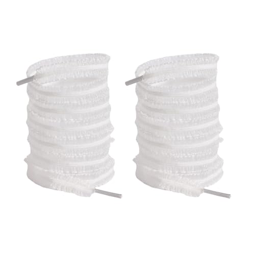 Lerpwige 1 Paar Elegante Gekräuselte Spitzen Schnürsenkel Für Frauen Mädchen Lässige Schuhe Sneaker Wide Elastic Schnürsenkel Schuhzeiten Ersatz von Lerpwige