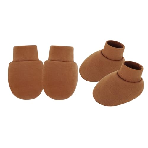 Lerpwige 1 Set Baumwoll Neugeborene Anti Scratch Fäustlinge Und Stiefel Lerpwige 1 Set Baumwoll Neugeborene Anti Scratch Fäustlinge Und Stiefel von Lerpwige
