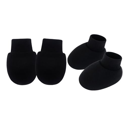Lerpwige 1 Set Baumwoll Neugeborene Anti Scratch Fäustlinge Und Stiefel von Lerpwige