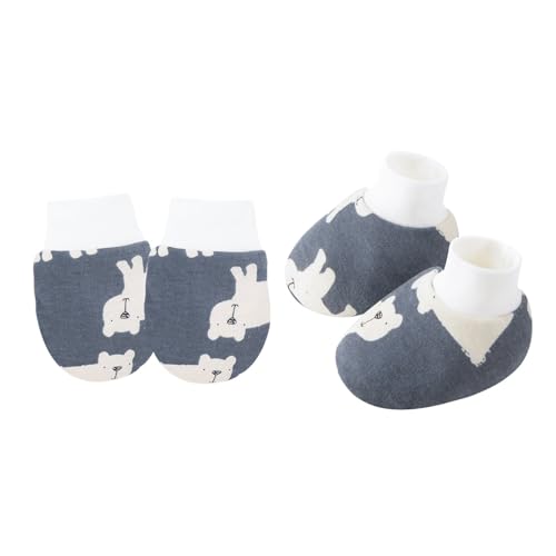 Lerpwige 1 Set Weiche Und Komfortable Baumwollbaby Fäustlinge Mit Socken Für Neugeborene Atmungsaktive Kratzerhandschuhe 0-6 Monate Geschlechtsneutrales Baby Set Lerpwige 1 Set Weiche Und Komfortable Baumwollbaby Fäustlinge Mit Socken Für Neugeborene Atmungsaktive Kratzerhandschuhe 0-6 Monate Geschlechtsneutrales Baby Set von Lerpwige