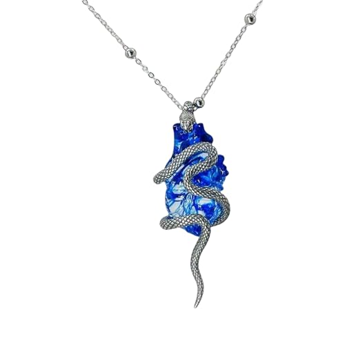 Lerpwige 1 Teiliges Paar Heckketten Gothic Schlangenherz Herz Charme Halskette Passende Verstellbare Kette Gothic Schmuck Für Ihn/ihren Unisex Dunklen Schmuck von Lerpwige