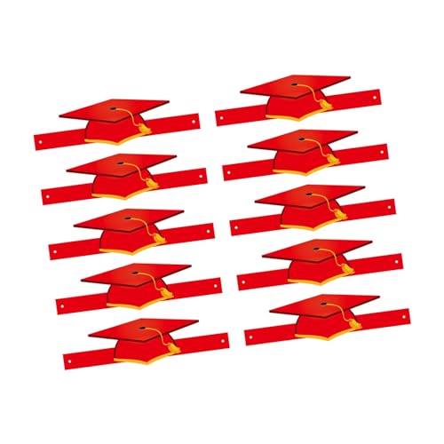 Lerpwige 10 Stück Abschlusshut mit Quasten für Kindergarten und Vorschule, Abschluss-Event, einfach zu montieren, Papier-Kopfbedeckung von Lerpwige