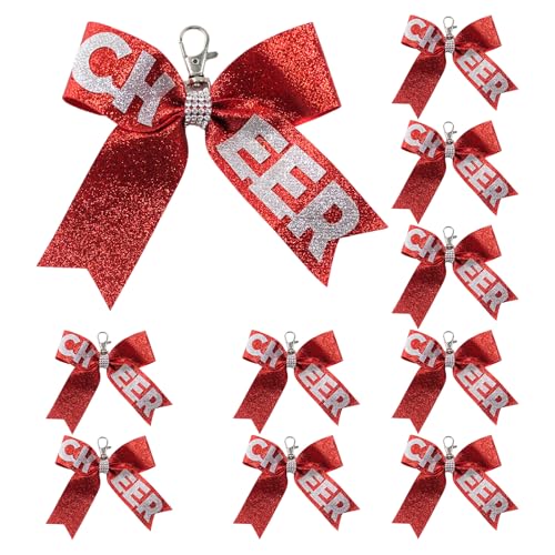 Lerpwige 10pieces Juble Bowknot Keychains Cheerleadering Schlüsselbundsammlung Sparkling Designs Bag Anhänger Für Den Täglichen Gebrauch von Lerpwige