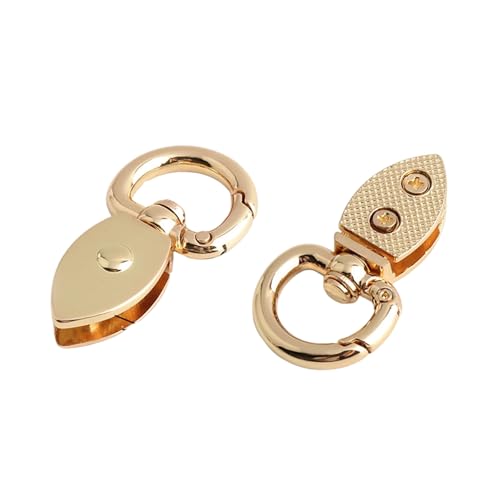 Lerpwige 2pcs Vintage Federverschluss Für Beutelgurt Praktische Metallhardware Sichere Seitenabgabebuckel Mit Antiker Finish Resistentem Beutelanschluss von Lerpwige