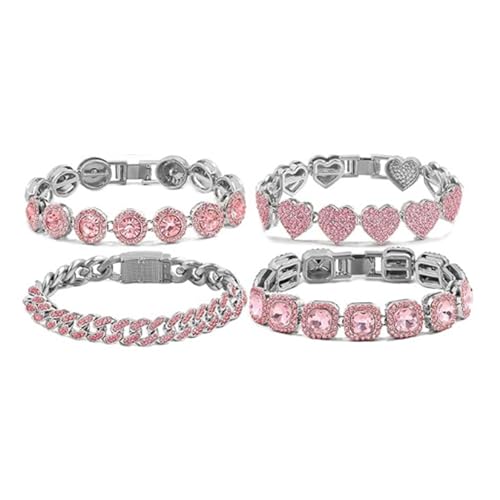 Lerpwige 4 Pieces Elegante Armbandankleidung Mode Accessoire Stylish Armband Elegante Frauen Schmucklegierung Textur Armband von Lerpwige