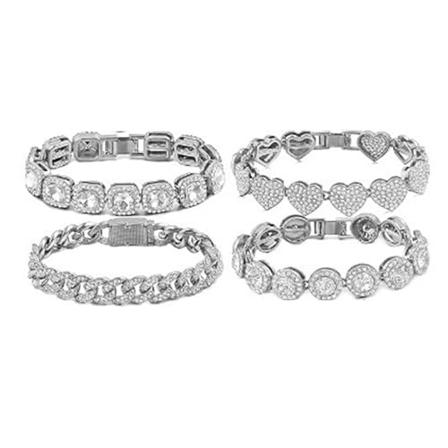Lerpwige 4 Pieces Elegante Armbandankleidung Mode Accessoire Stylish Armband Elegante Frauen Schmucklegierung Textur Armband von Lerpwige