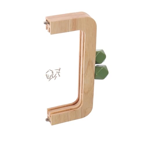 Lerpwige 7 72 "Länge Holz Geldbörse Rahmen Kuss Schloss DIYS Taschen Quadratmünze Für DIYs Handwerk Machen Münze von Lerpwige