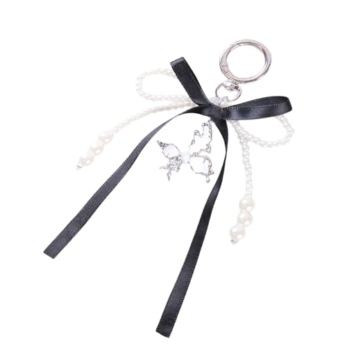 Lerpwige Ästhetischer Schlüsselbund Charme Perlen Bögen Bag Anhänger Süße Bögen Schmetterling Schlüsselanhänger Hängende Ornament Für Frauen Bag Charms Accessoires von Lerpwige