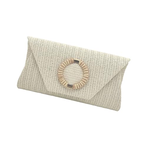 Lerpwige Abend Handtasche Summers Strand Schulter Crossbody Tasche Gewebt Umschlag Strohhalm Geldbörse Für Frauen Sommerstrand von Lerpwige
