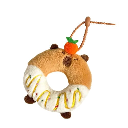 Lerpwige Anime Figur Anhänger Plüsch Kapibala Food Schlüsselbeutel Charm Kapibala Rucksack Hängende Ornamente Capybara Food Bag Charme von Lerpwige