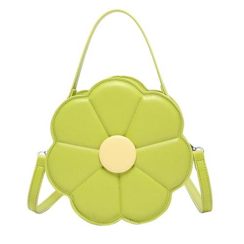 Lerpwige Blumenförmige Umhängetasche Elegante Handtasche Satchel Bequemer PU Leder Crossbody Geldbörse Für Tägliche Verschleiß Kompaktrunde Tasche von Lerpwige