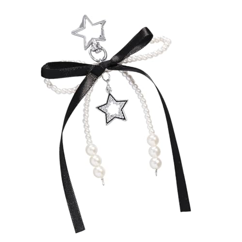 Lerpwige Bows Car Schlüsselkette Charm Ästhetischer Schlüsselbundstar Schlüsselring Handtasche Charm Creative Bag Bag Anhänger Ornamente Star Keychain Kreative Keyrings Ästhetische Autodekoration von Lerpwige
