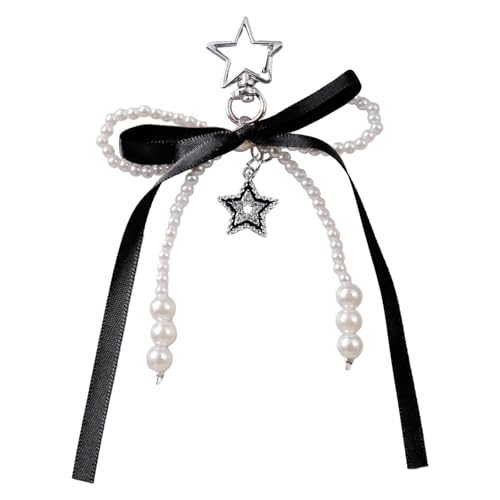 Lerpwige Bows Car Schlüsselkette Charm Ästhetischer Schlüsselbundstar Schlüsselring Handtasche Charm Creative Bag Bag Anhänger Ornamente Star Keychain Kreative Keyrings Ästhetische Autodekoration von Lerpwige