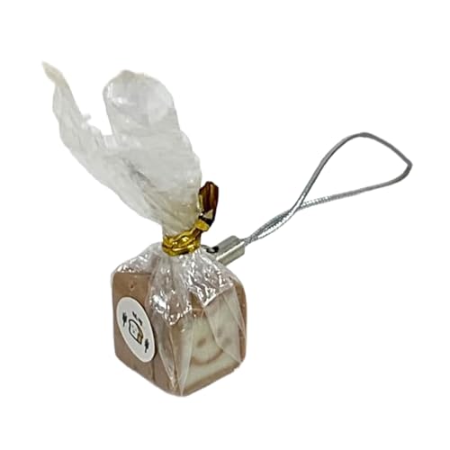 Lerpwige Brot Telefonkette Multifunktionales Telefon Anhänger Stilvoller Zubehör Taschen Anhänger Harz Textur Für Taschen Und Handgefertigtes Harz Charme von Lerpwige