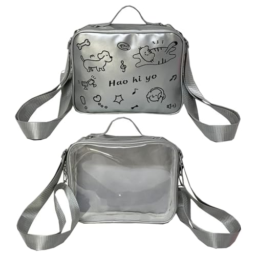 Clear Ita Rucksack Schöne Umhängetasche Preppy Styles Crossbody Schülernschule Katzen Für Pin Display Preppy Styles Crossbody Für Frauen Schulter Katzen Ita von Lerpwige