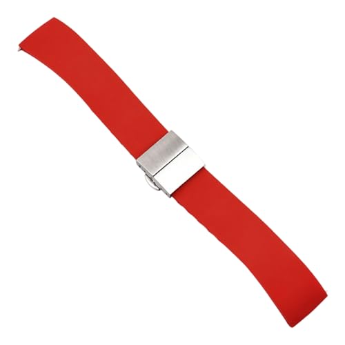 Lerpwige Durability Silicones Colorful Replacement Wristband Soft Sport Band for Gym and Office Use Modern Silicone Replacement Band, rot von Lerpwige