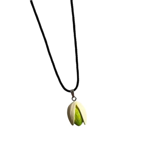 Lerpwige Einzigartige Pistazien Halskette Kreative Designs Die Liebe Und Individualität Für Paare Und Trendsetters Symbolisieren Tragen Tragbare Komfortable Schmuck von Lerpwige