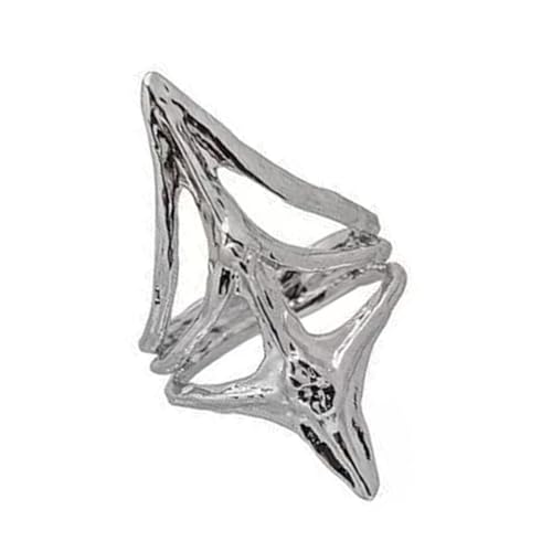 Lerpwige Elegante Fingerkrallenringe, Metallstruktur, geeignet für Komfort und Stil bei Hochzeiten und Abendveranstaltungen. Modisch, No diamonds, Wie beschrieben, Wie beschrieben von Lerpwige