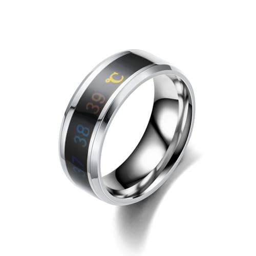 Lerpwige Elegante Fingerringe Mit Intelligenter Temperaturerkennung Wasserdichtem Schmuck Für Den Täglichen Gebrauch Und Besondere Anlässe Unisex von Lerpwige